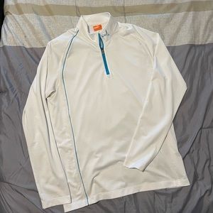 Puma Golf 1/4 Pullover White/Vivid Blue Size Medium